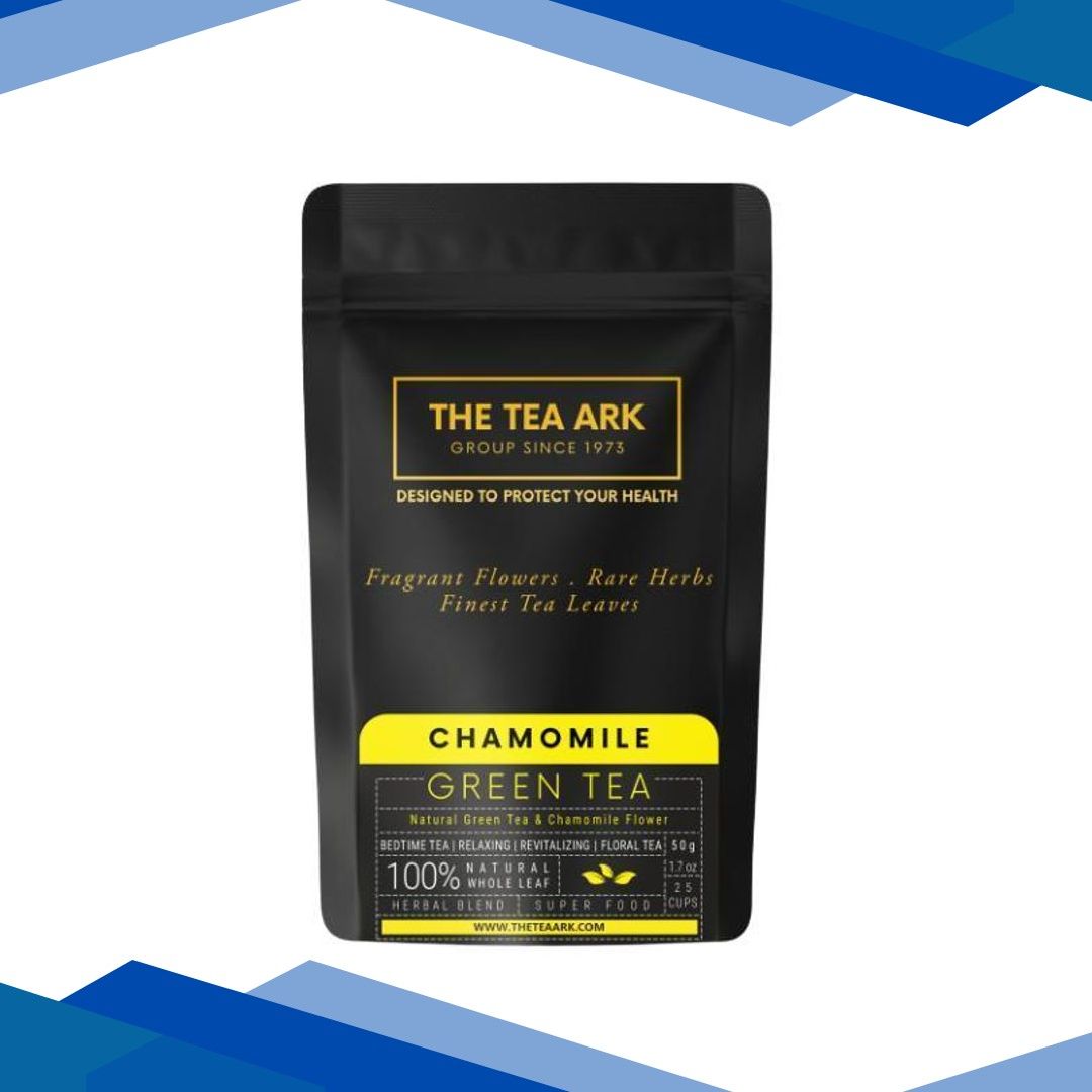 The Tea Ark Green Tea Powder – Organic Chamomile 50 gm (Pouch)