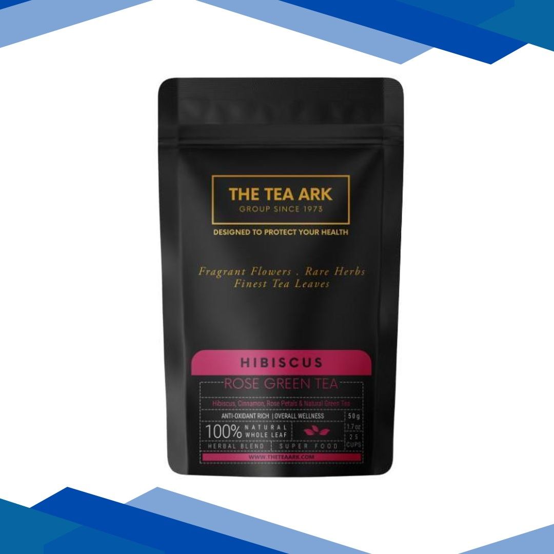 The Tea Ark Organic Hibiscus Tea Powder – Rose Green 50 gm (Pouch)