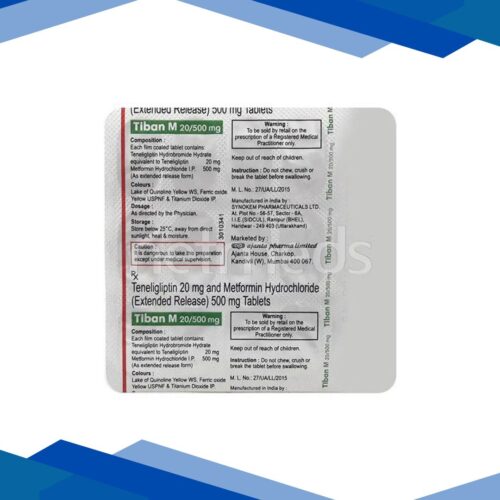 Tiban M 20/500mg Tablet 15’S