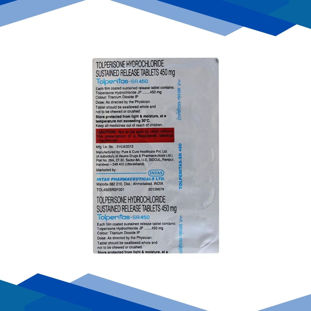 Tolperitas SR 450mg Tablet 10’S
