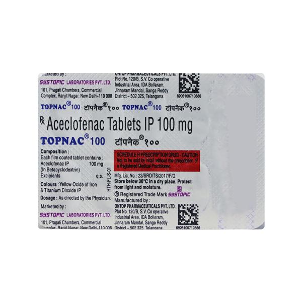 Topnac 100mg Tablet 10’S