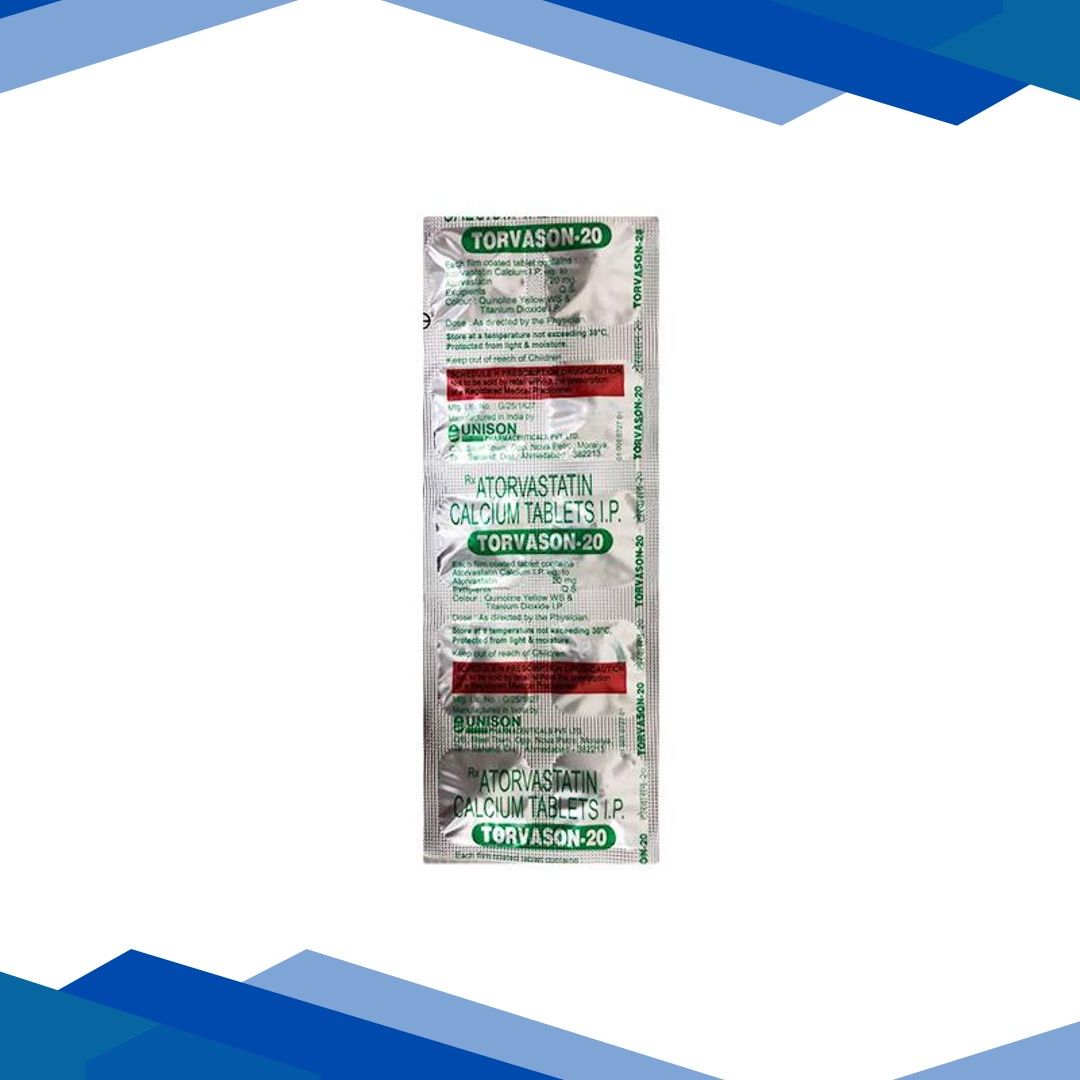 Torvason 20mg Tablet 10’S