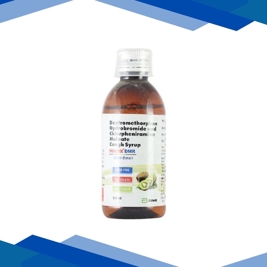 Tossex DMR Sugar Free Colourless Kiwi Flavour Syrup 100ml