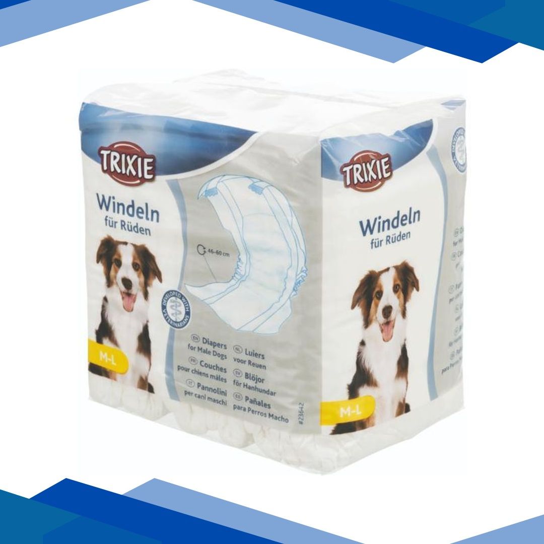 Trixie Diapers For Male Dogs Disposable M to L (40 to 60cm) 12’s