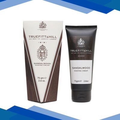 Truefitt and Hill Sandalwood Shave Cream Tube Essential Grooming Collection For Men Suitable For Normal and Dry Skin 75 ml