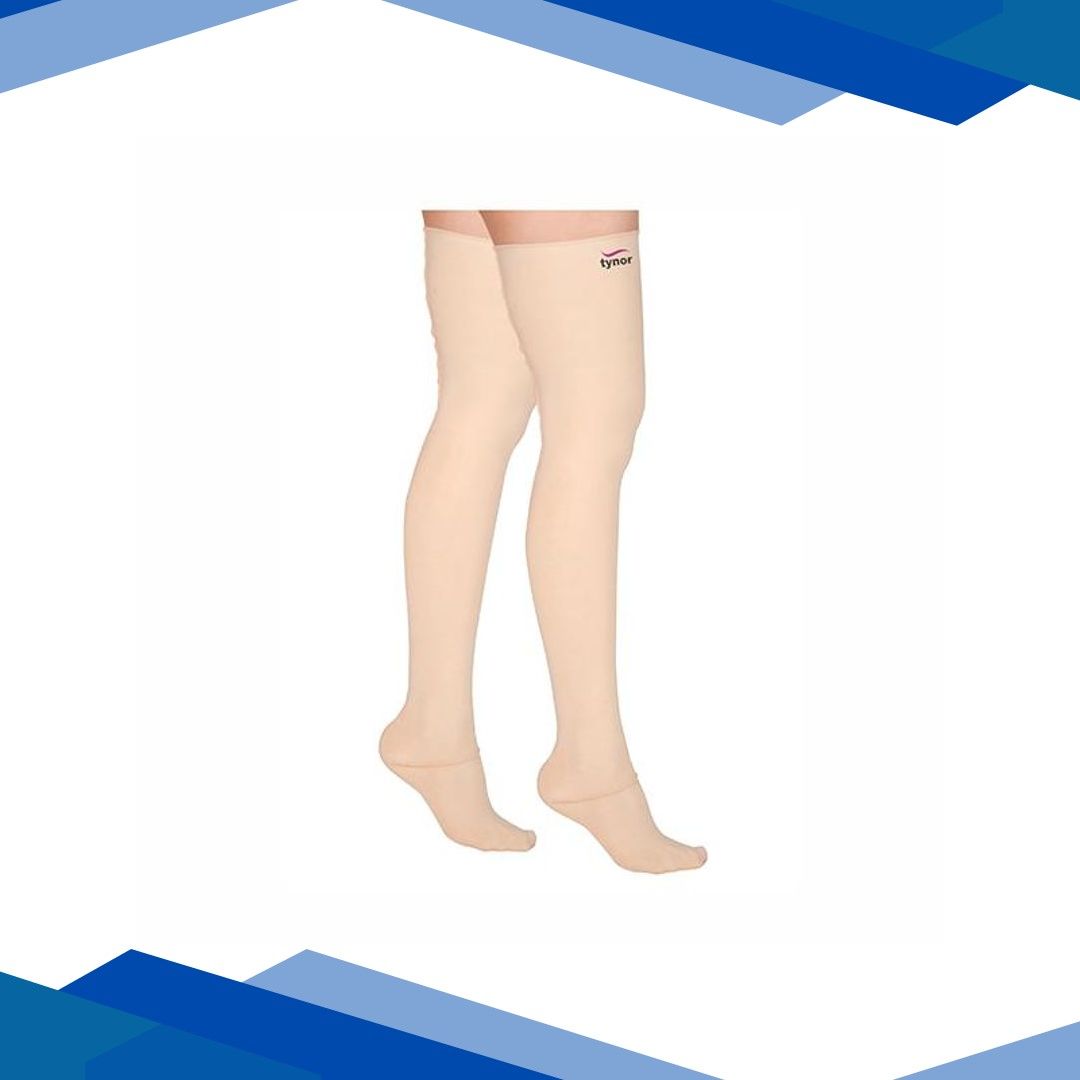 Tynor Compression Garment Leg Mid Thigh Closed Toe – Wide (S) (I 79)