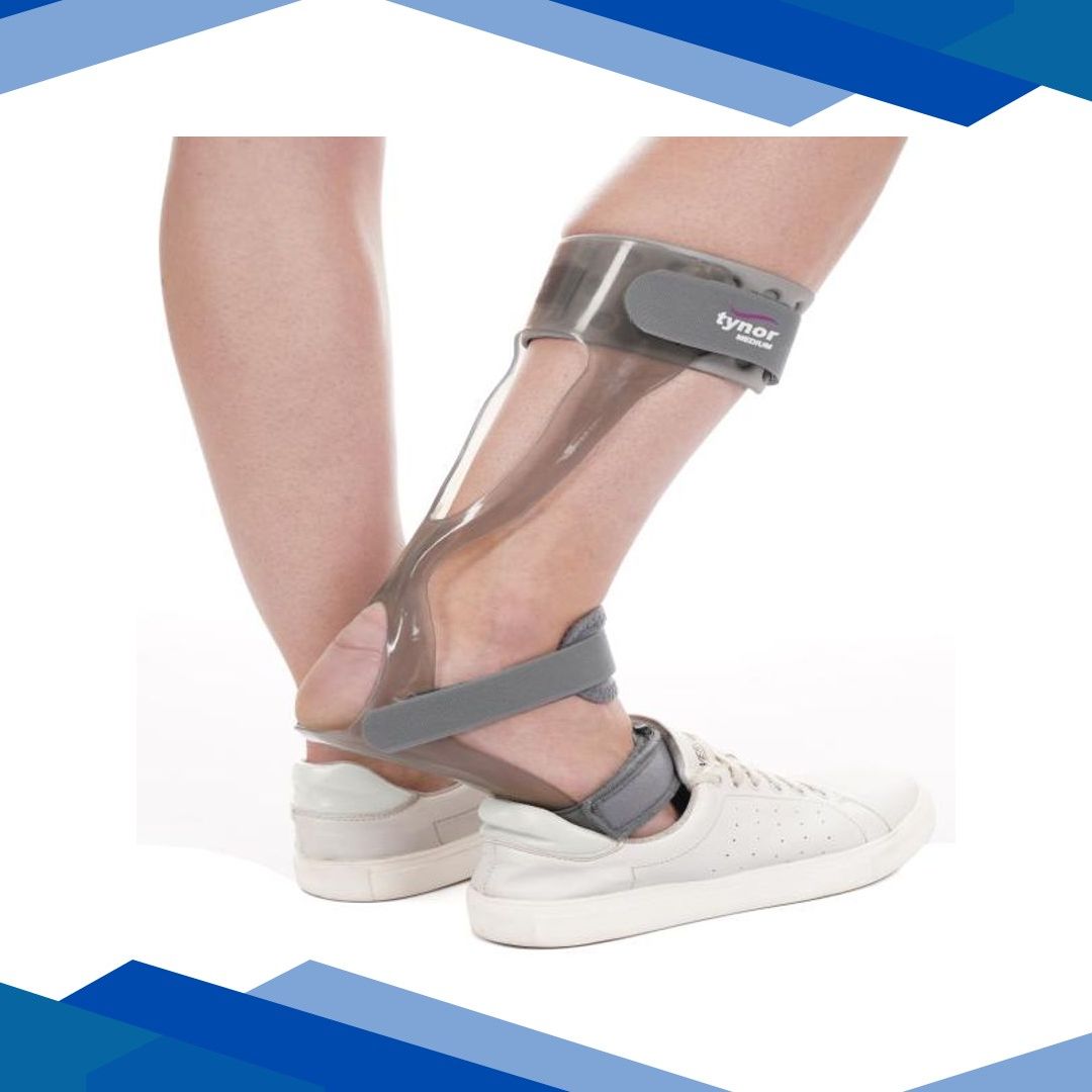 Tynor Foot Drop Splint With Liner – Grey (Right) (XL) 1’s