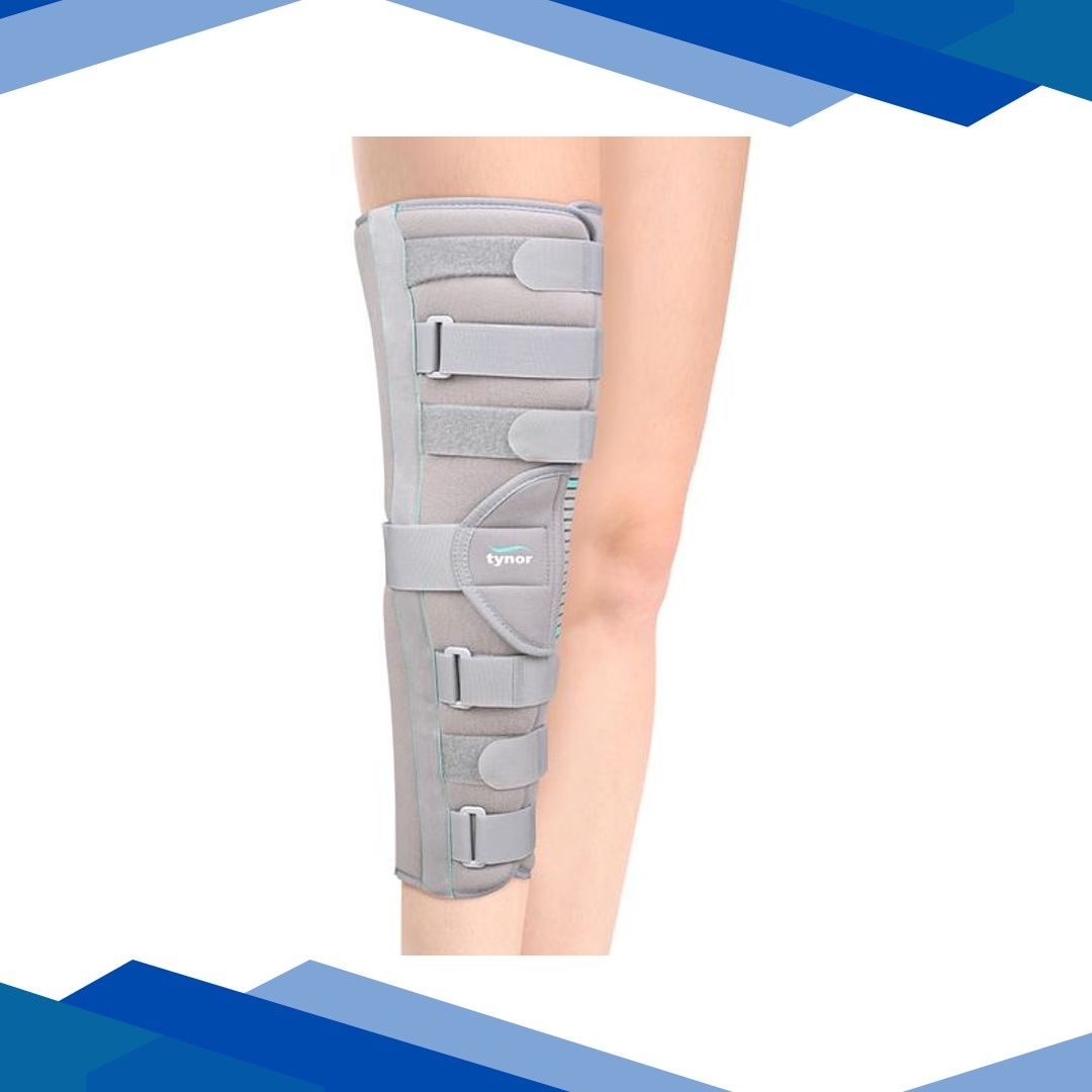 Tynor Knee Immobiliser 22 Inches (D-28)(43 cm – 49 cm) – Grey (M) 1’s