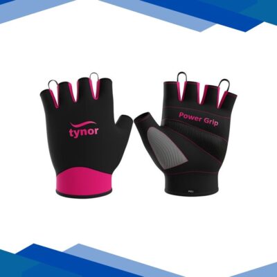 Tynor Sport Grip Women’s Gym Gloves – Black & Pink (XL) 1’s