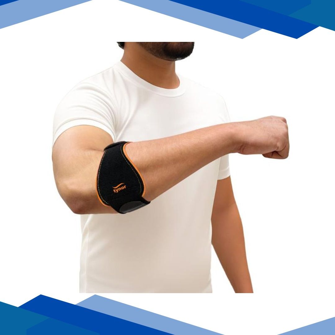 Tynor Tennis/Golfers Elbow Support Pro (UN) – Black & Orange