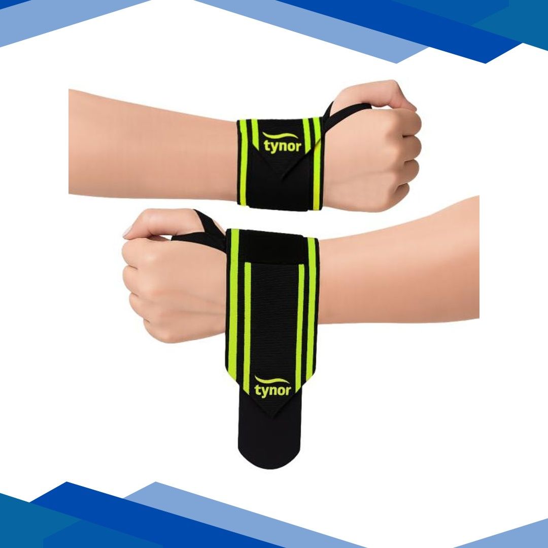 Tynor Wrist Wrap with Thumb Loop (UN) – Black & Green