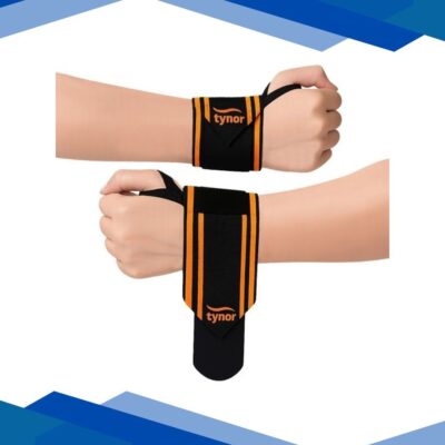 Tynor Wrist Wrap with Thumb Loop (UN) – Black & Orange
