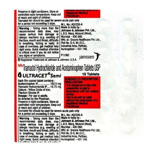 Ultracet Semi Tablet 15'S