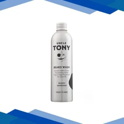 Uncle Tony Beard Wash Organic Ginger Root Extract Pro-Vitamin B5 Woody Mandarin 250ml