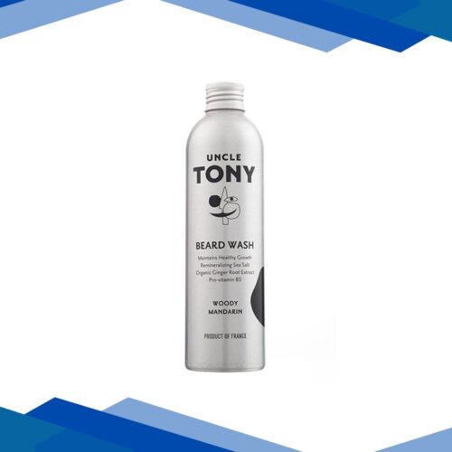 Uncle Tony Beard Wash Organic Ginger Root Extract Pro-Vitamin B5 Woody Mandarin 250ml