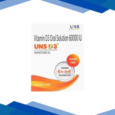 UNS D3 NANO 60K IU SUGAR FREE Oral Solution 5ml