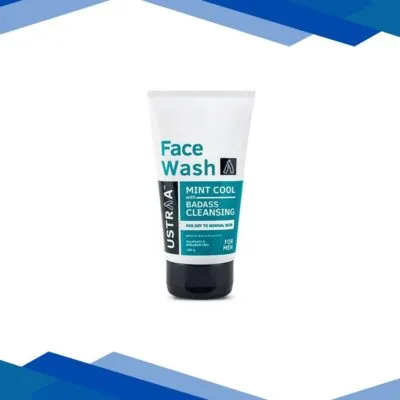 Ustraa Men’s Face Wash for Dry Skin To Normal Skin -With Pine Bark & Peppermint Mint Cool 100gm