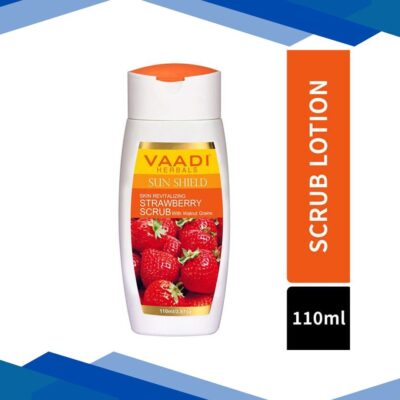 Vaadi Herbals Strawberry Scrub Lotion With Walnut Grains 110 ml