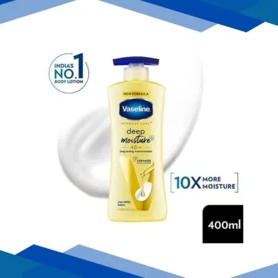 Vaseline Deep Moisture Body Lotion for Cushion Soft Skin With Ceramides Hyaluron 400 ml