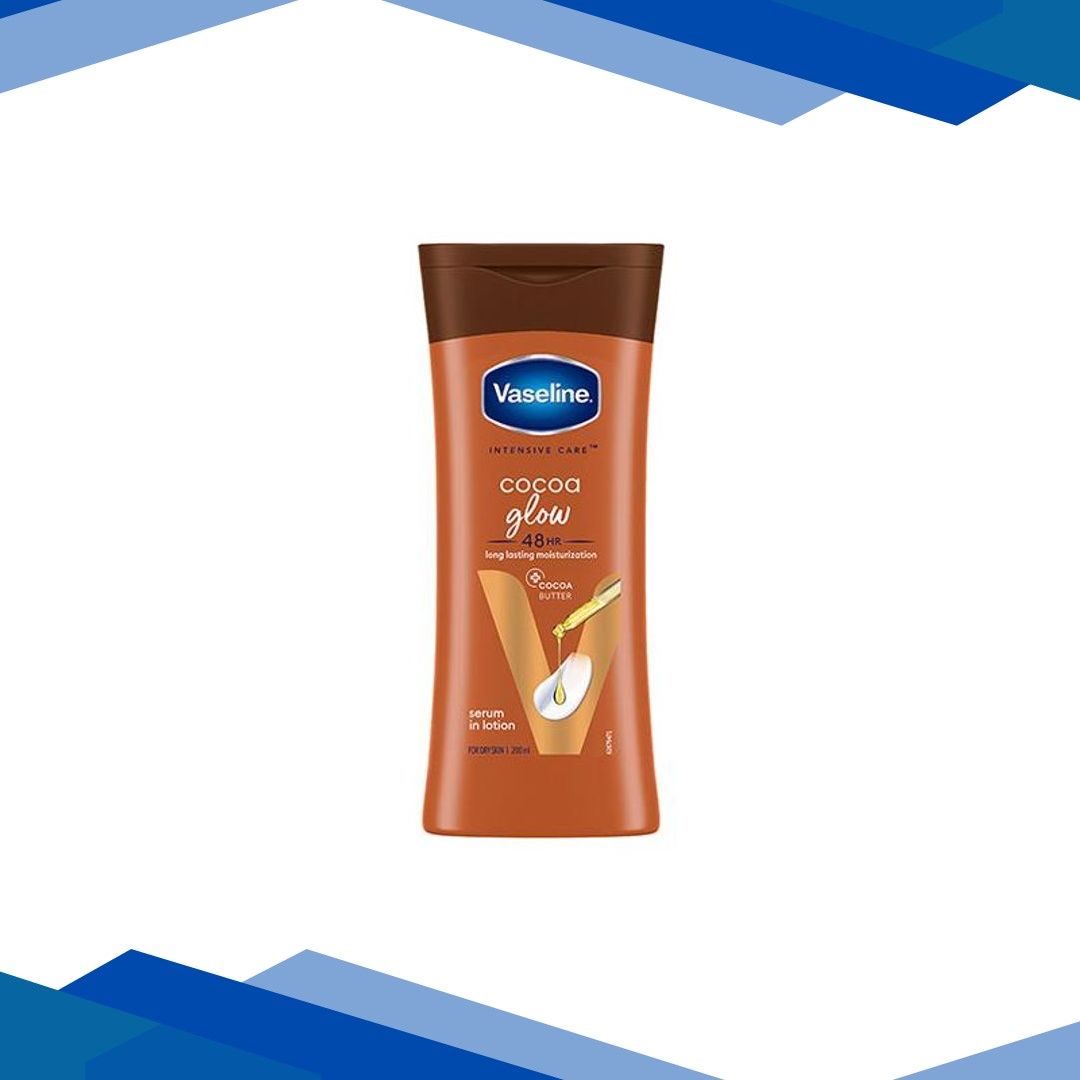 Vaseline Intensive Care Cocoa Glow Body Lotion, moisturizes dry skin from the first application 200 ml