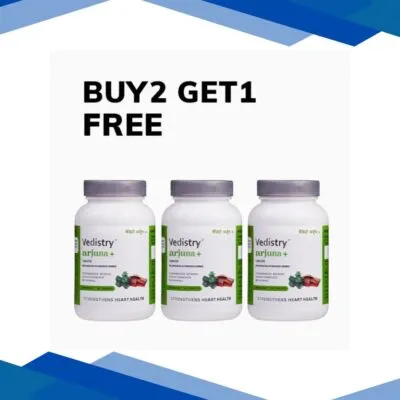 Vedistry Arjuna+ Tablet 60’s (Buy 2 Get 1 Free)