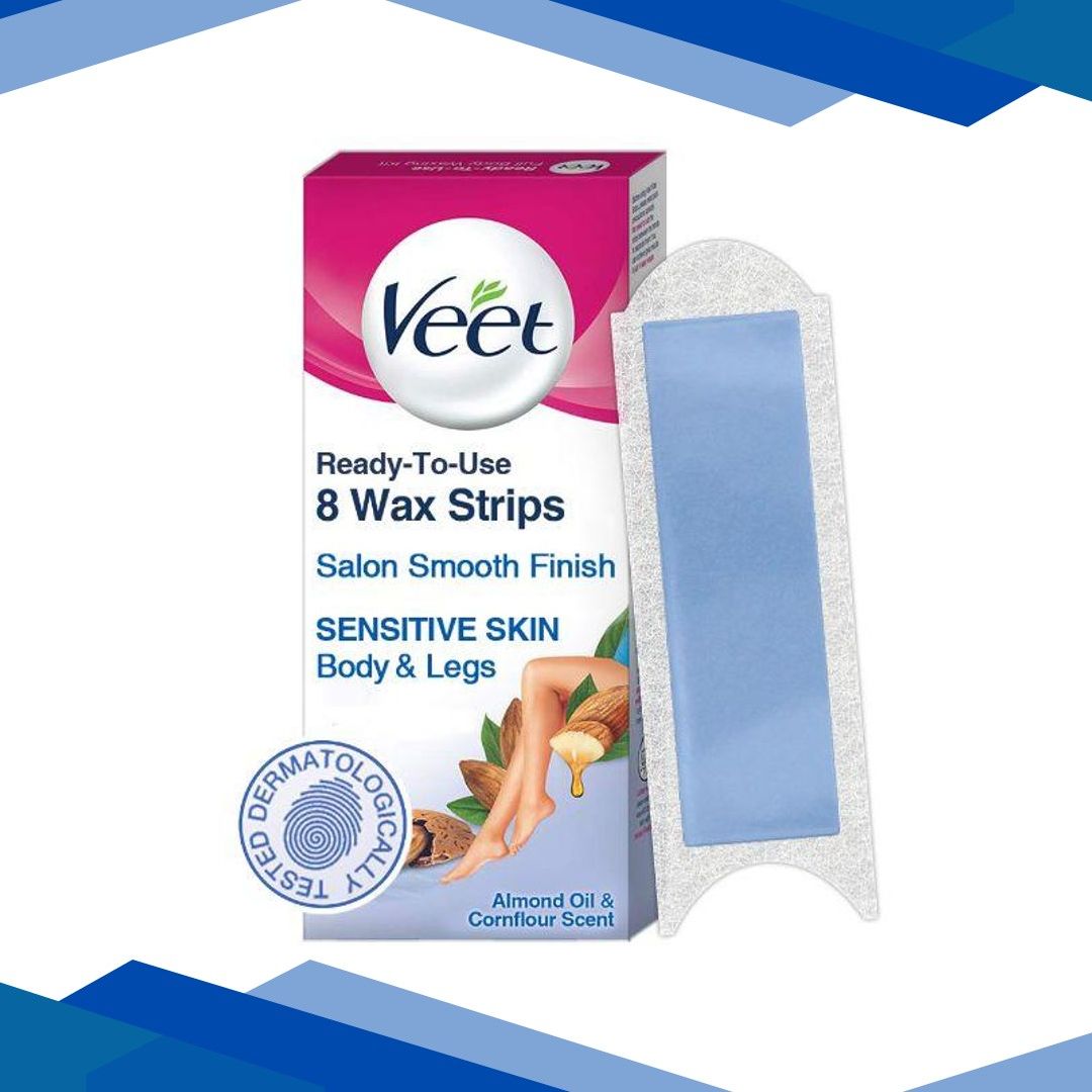 Veet Half Body Waxing Kit – Sensitive Skin Strip 8’s
