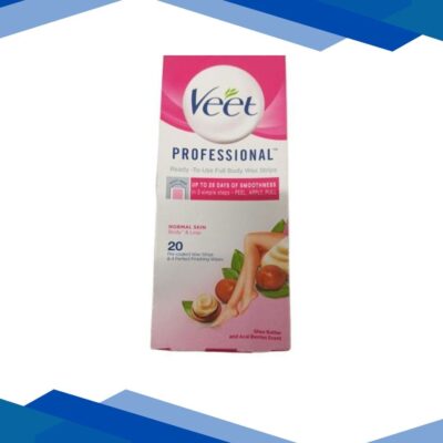Veet Professional Full Body Wax Strips (Normal Skin) 20’s with Perfect Finishing Wipes 4’s