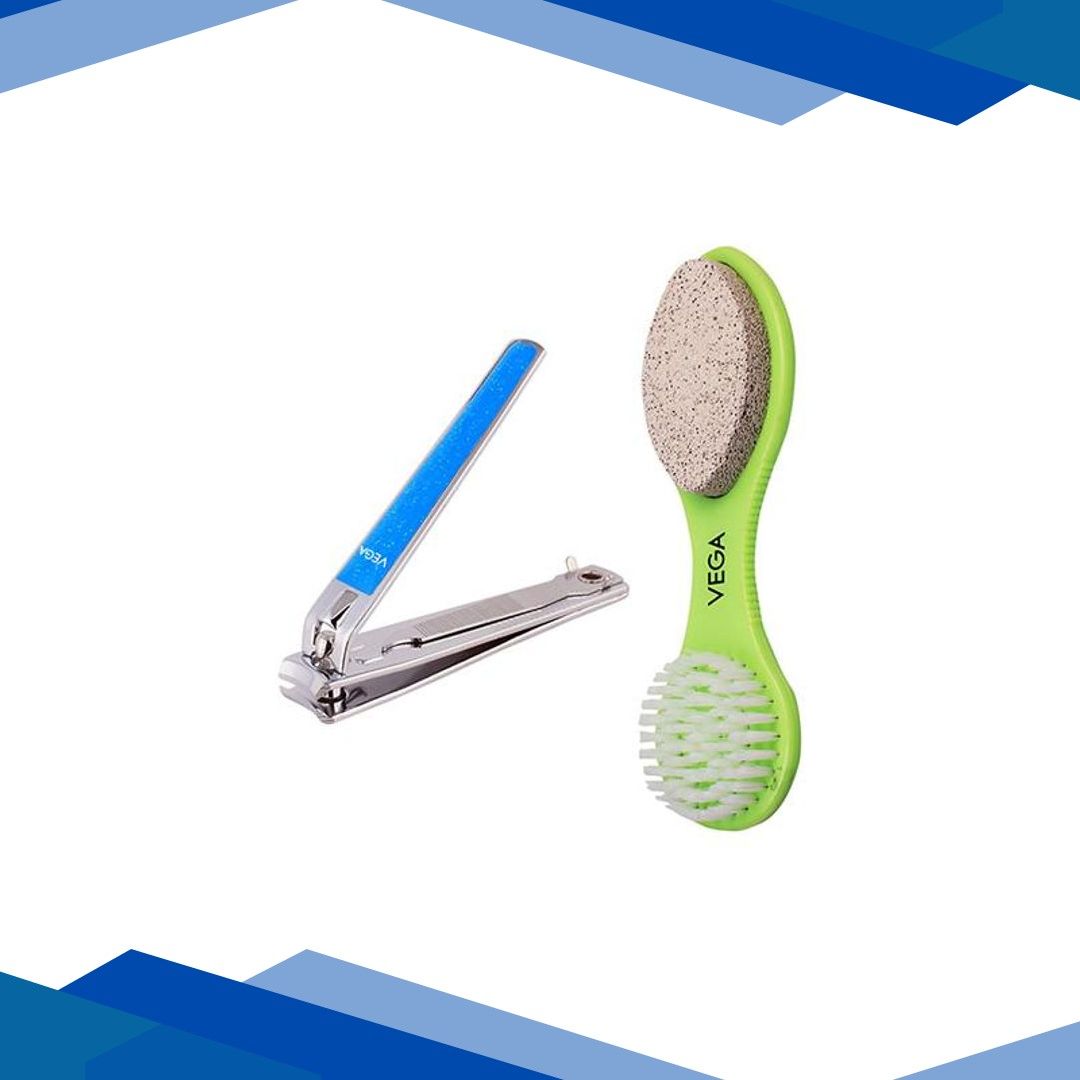 Vega 3 In 1 Pedicure Tool and Large Nail Clipper (VCP-09) 2’s