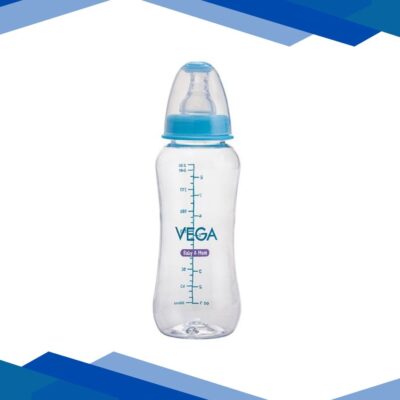 Vega Baby & Mom Tritan Feeding Bottle Regular Neck – Blue 250ml