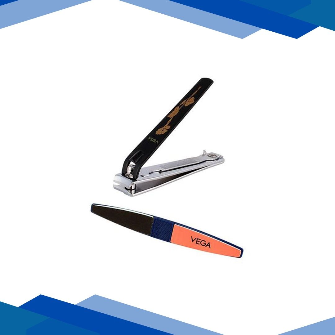 Vega Large Nail Clipper & Nail Buffer, 2 Pieces (VCP-05) 1’s