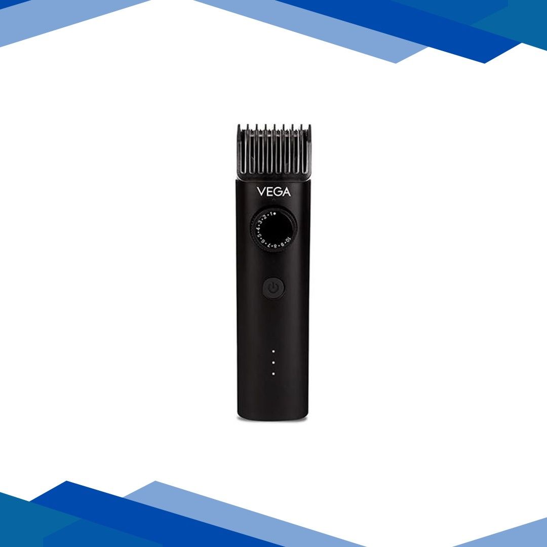 VEGA Men X3 Beard Trimmer For Men With Quick Charge 90 Mins Run-time Waterproof For Cord & Cordless Use And 40 Length Settings (VHTH-24) 1 gm