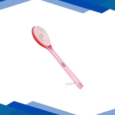 Vega New Luxury Bristle Bath Brush for Gentle Body Massage, Pink (BA-1/3) 170 gm