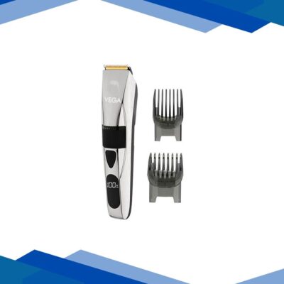 Vega Power Series P-3 Beard Trimmer for Men with Digital Display, Titanium Blades, 160 Mins Runtime & 40 Length Settings, Black, (VHTH-27) 1’s