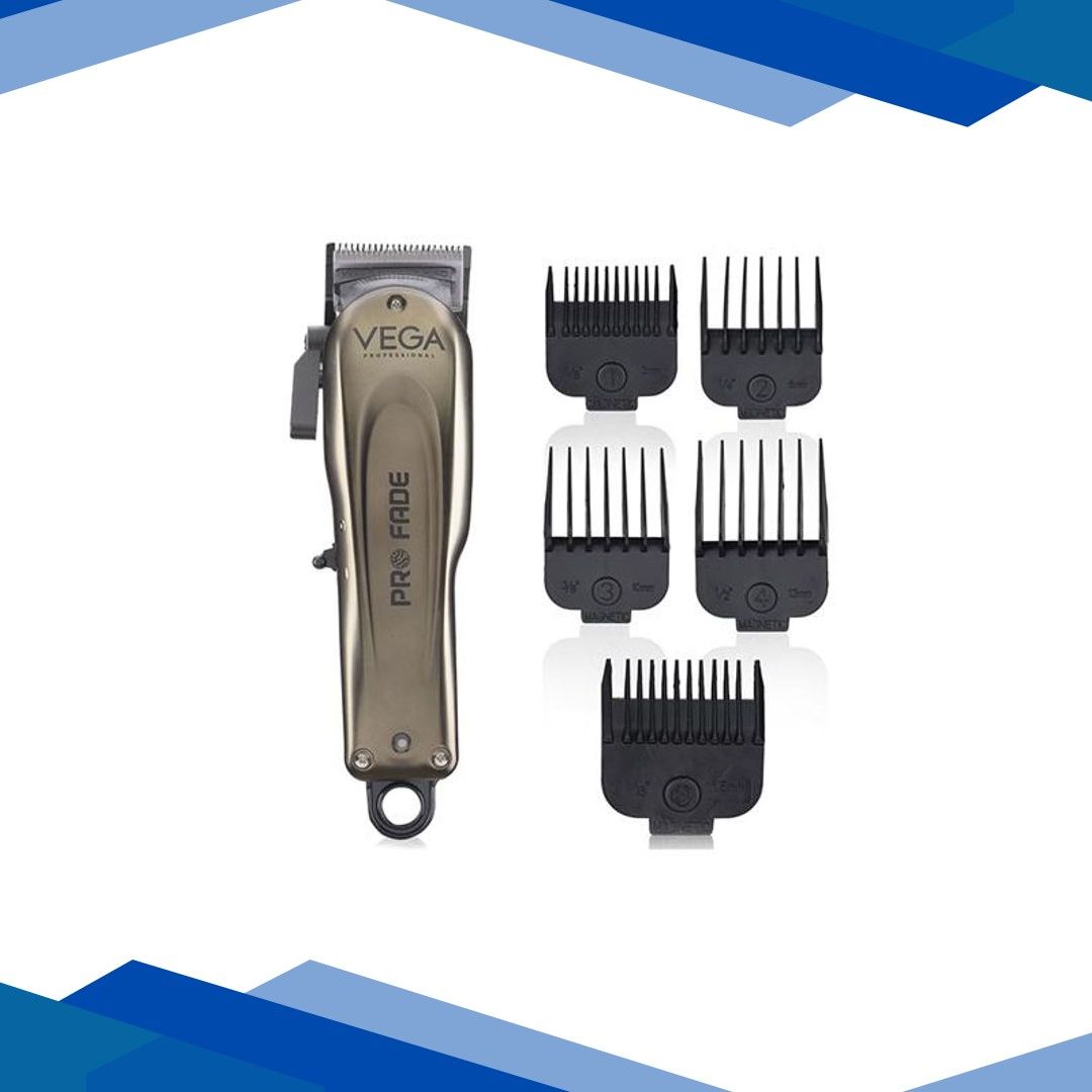 VEGA Professional Pro Fade Hair Clipper with 180 mins Runtime, (VPPHC-05) 1’s