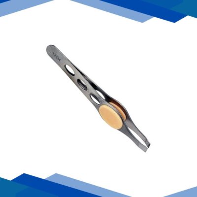 Vega Tweezer with Rubber Grip, Square Tip, 1 Piece (TW-04) 15 gm