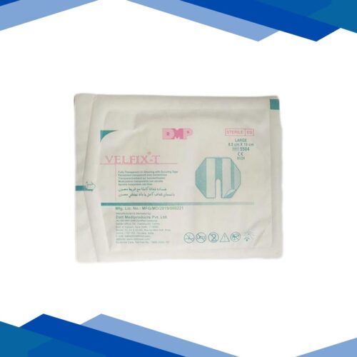 Velfix – T Fully Transparent I.V. Dressing With Securing Tape (5504) (8.5 cm x 10 cm) 1’s