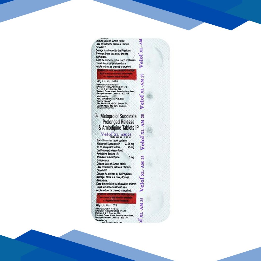 Velol XL AM 25mg Tablet 10’S