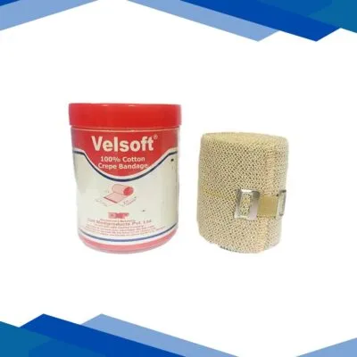 Velsoft Cotton Crepe Bandage (204050) (5 cm x 4 mtr) 1’s
