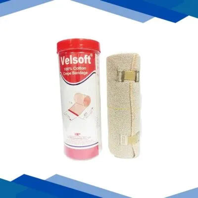 Velsoft Cotton Crepe Bandage (204150) (15 cm x 4 mtr) 1’s