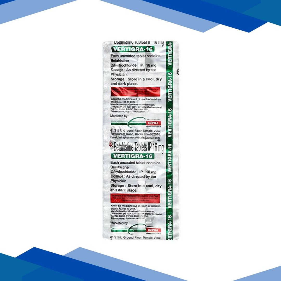 VERTIGRA 16mg Tablet 10’s