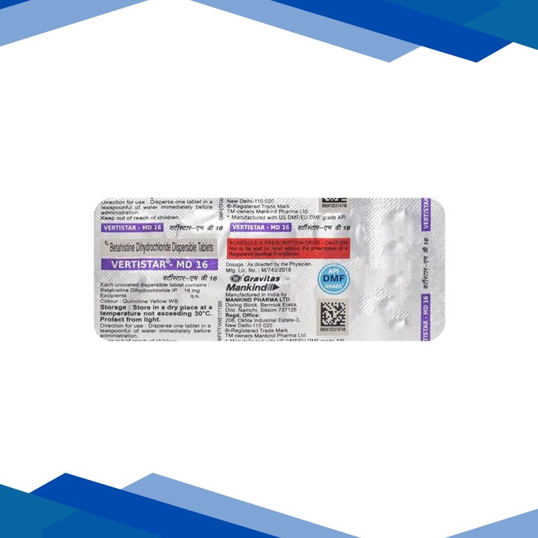 Vertistar MD 16mg Tablet 10’S
