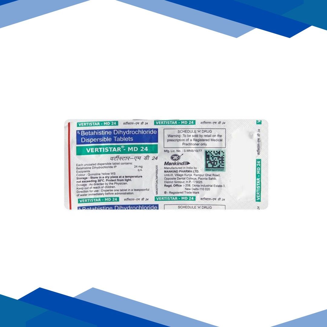 Vertistar MD 24mg Tablet 10’S