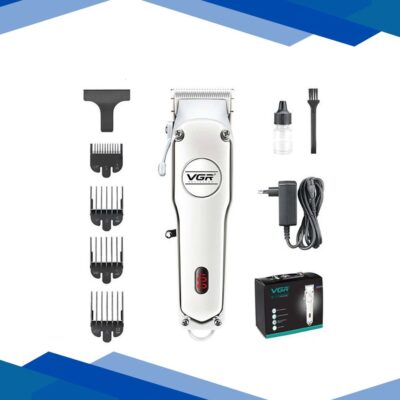 VGR 032 Trimmer 60 min Runtime 4 Length Settings (Silver) 1’s
