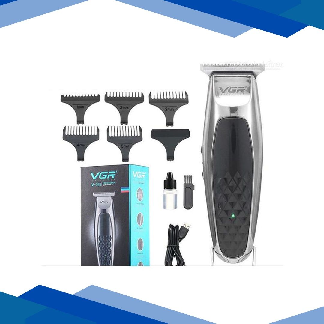 VGR V-093 Trimmer 120 min Runtime 5 Length Settings (Black) 1’s