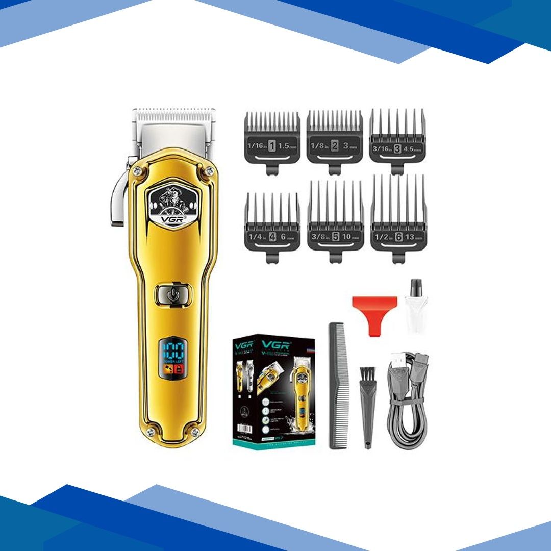 VGR V-693 Trimmer 150 min Runtime 6 Length Settings (Gold) 1’s