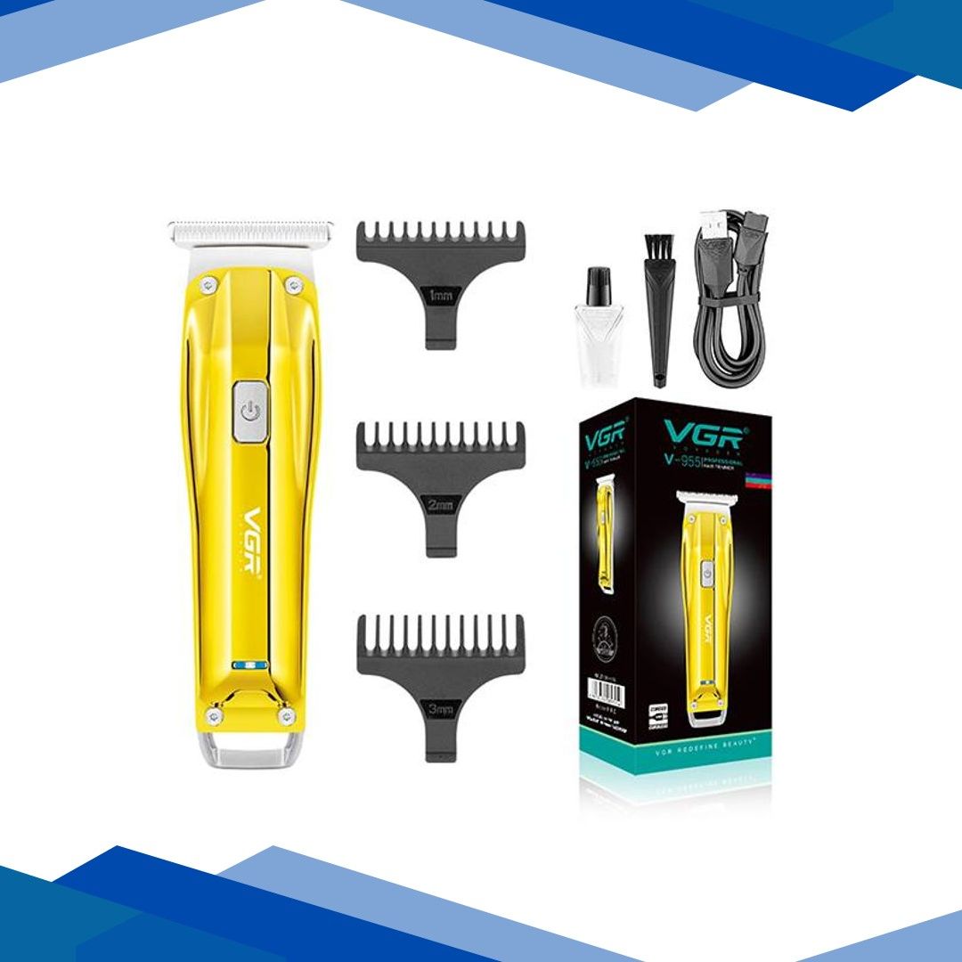 VGR V-955 Trimmer 100 min Runtime 3 Length Settings (Gold) 1’s