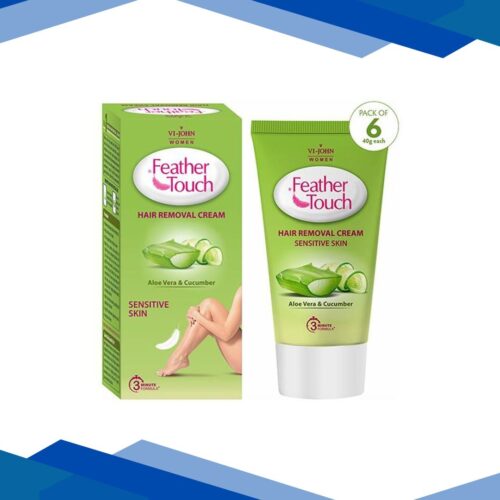 Vi-John Women Feather Touch Hair Removal Cream – Aloevera & Cucumber – 40gm each 6’s