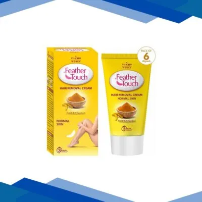 Vi-John Women Feather Touch Hair Removal Cream – Haldi Chandan – Pack of 6 x 40 gm