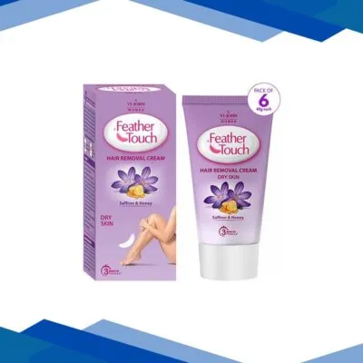 VI-John Women Feather Touch Honey and Saffron Hair Removal Cream -(each Pack Of 10) 40gm each 6’s
