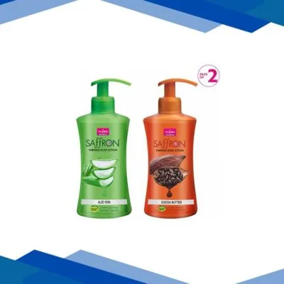 Vi-John Women Saffron Body Lotion – Aloevera 250 ml + Saffron Body Lotion – Cocoa Butter 250 ml